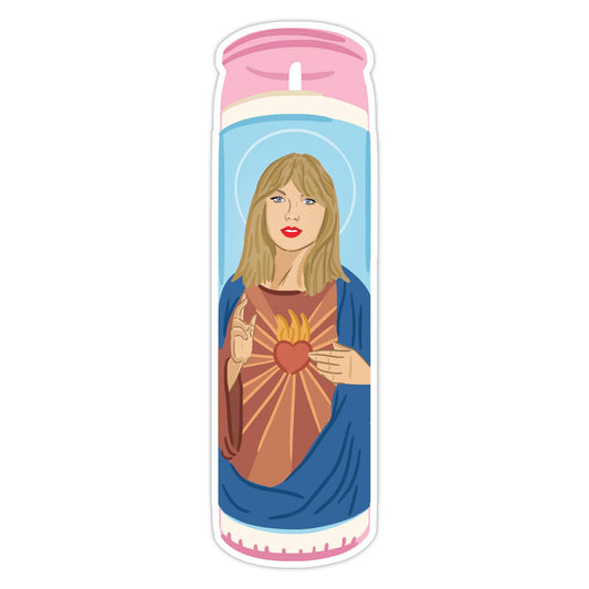 Saint Taylor Candle Die Cut Bookmark