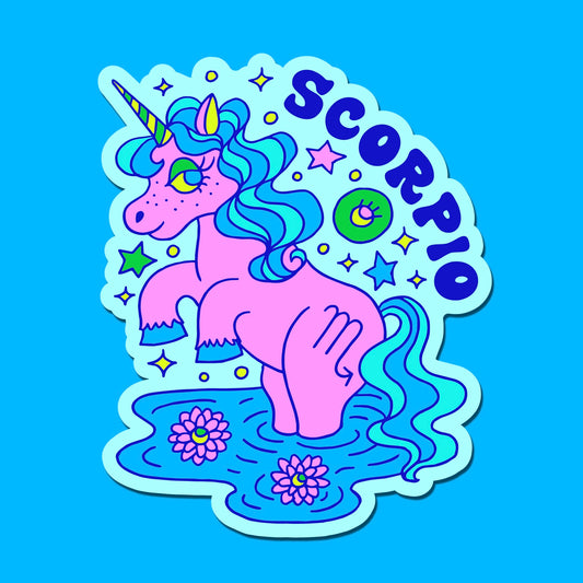 Astrology Unicorn Sticker: Scorpio
