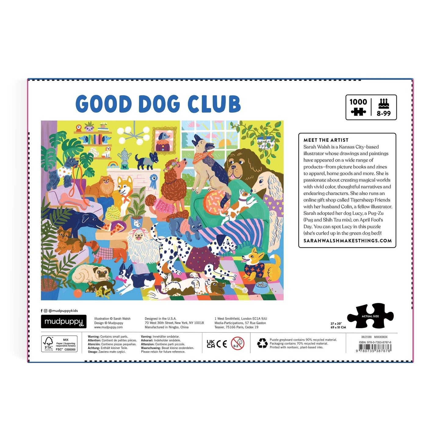 Good Dog Club 1000 Piece Puzzle
