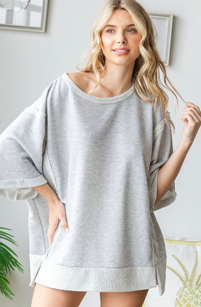 Grey Oversized Cozy Top (L)