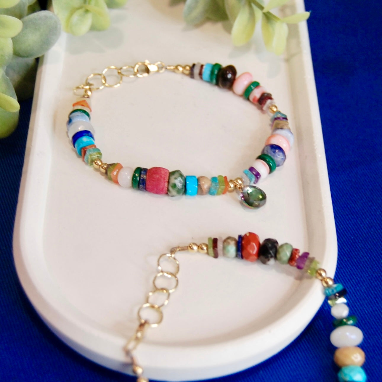 Mixed Media Gemstone Bracelet