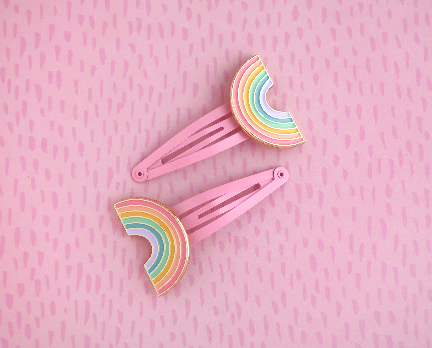 Pastel Rainbow Hair Clip Set