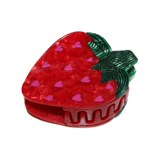 Strawberry Hearts Claw Clip
