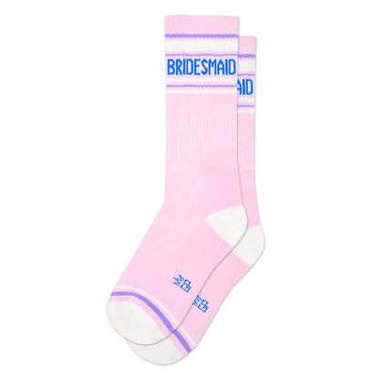 Bridesmaid Retro Pink Crew Socks