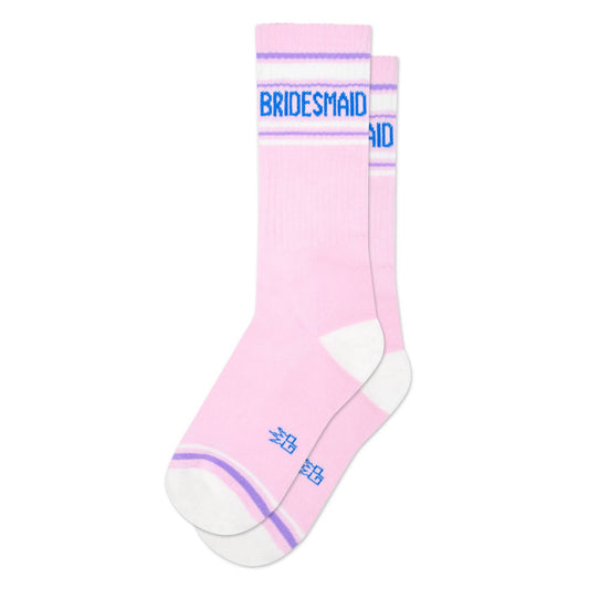 Bridesmaid Retro Pink Crew Socks