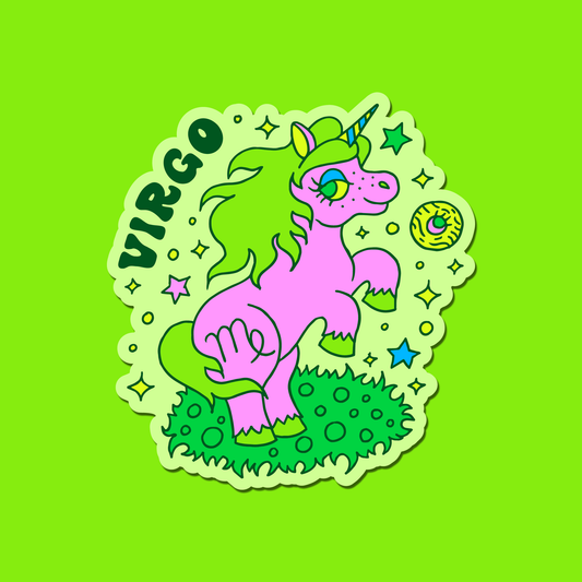 Astrology Unicorn Sticker: Virgo