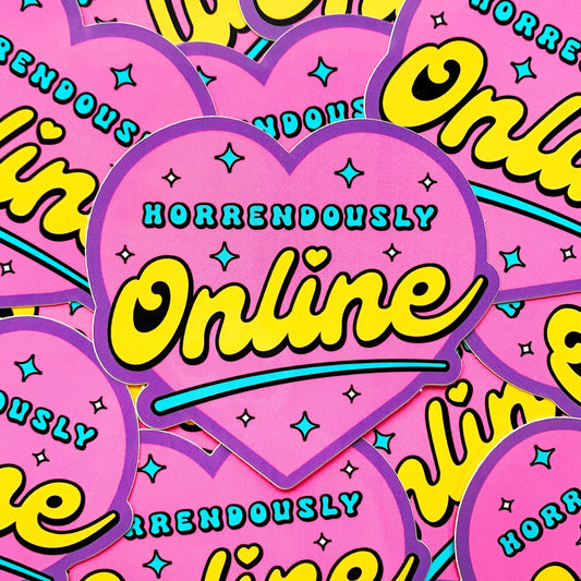 Horrendously Online Heart Sticker