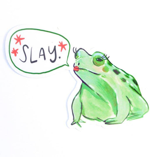 Slay Frog Vinyl Sticker