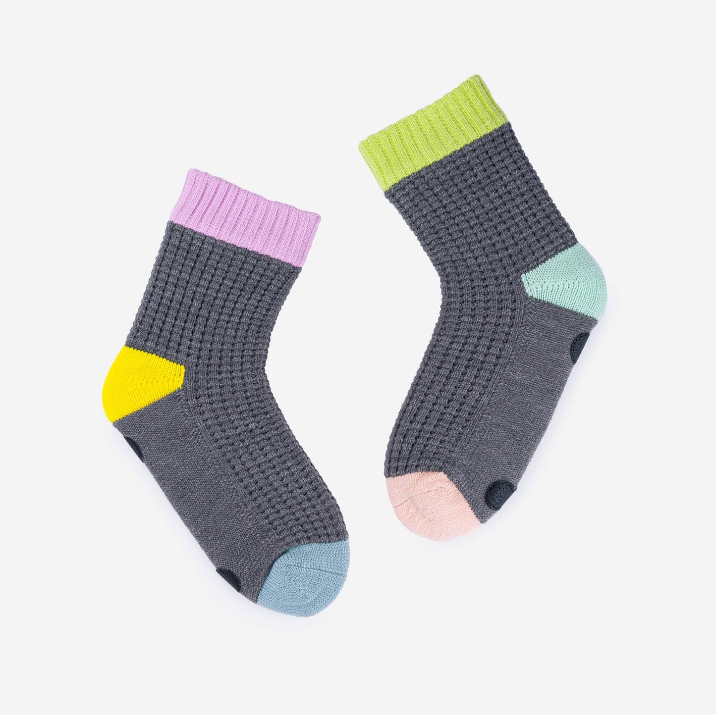 Fleece-Lined Waffle Knit House Socks