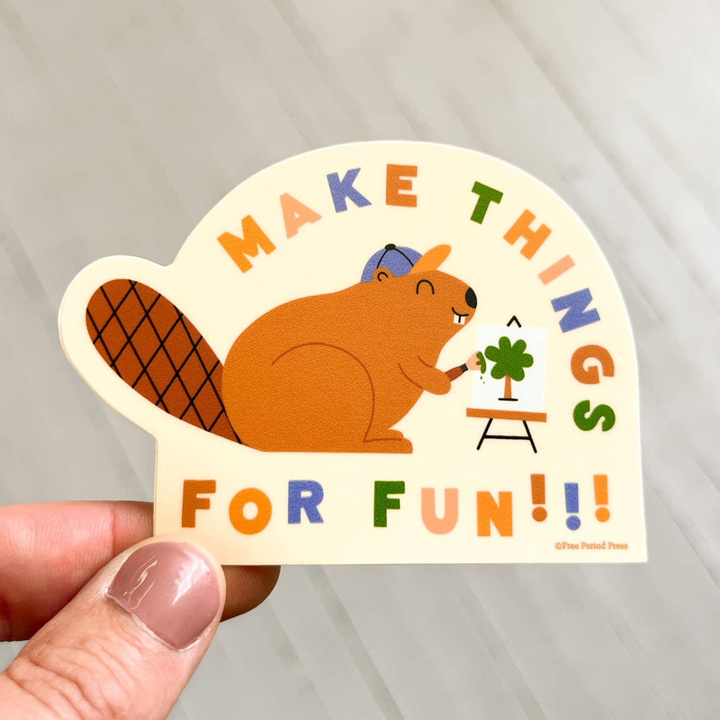 Make Things For Fun Beaver Sticker