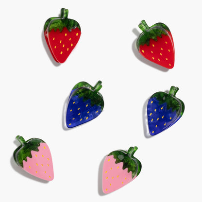 Strawberry Patch Mini Claw Clip Set