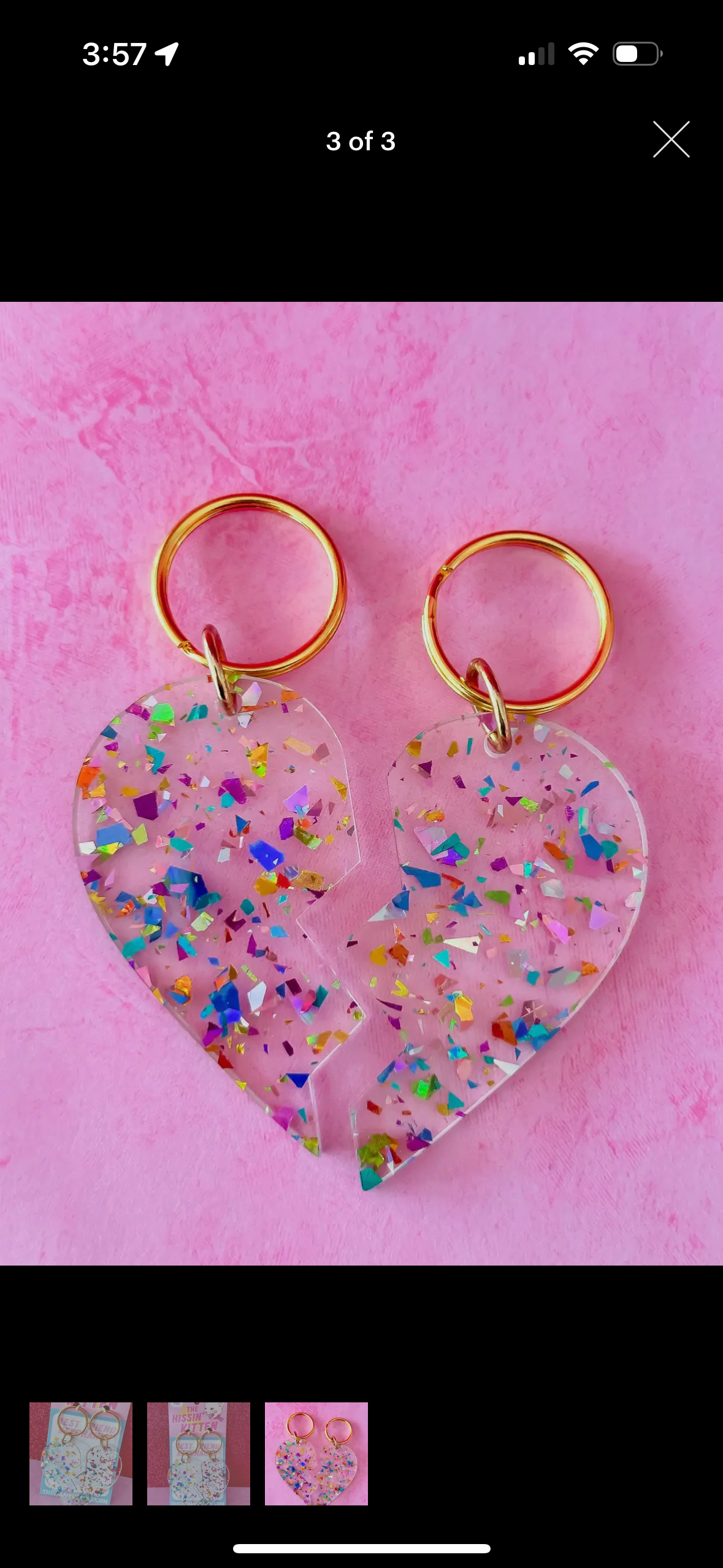 Best Friends Heart Acrylic Keychains