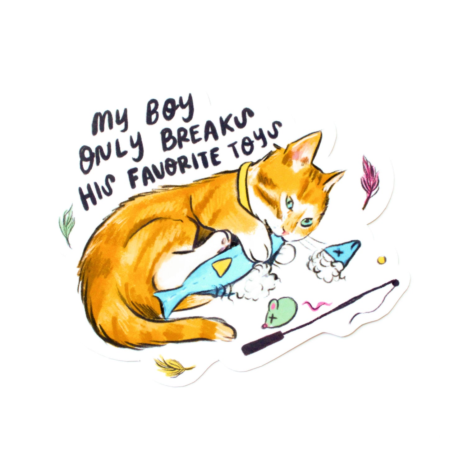 “My Boy Only Breaks His Favorite Toys” Swiftie Cat Sticker