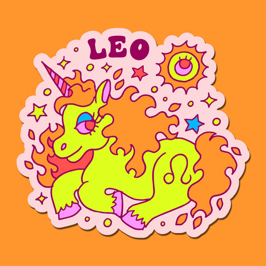Astrology Unicorn Sticker: Leo