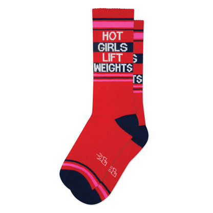 Hot Girls Lift Weights Retro Crew Socks