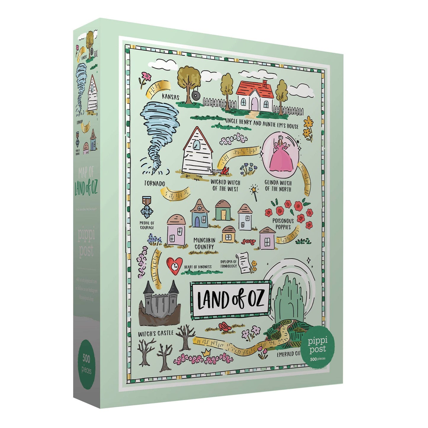 The Wizard of Oz Map 500 Piece Puzzle