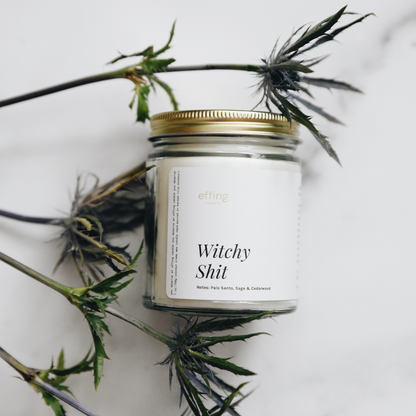 Witchy Shit Candle (palo santo • sage • cedarwood)