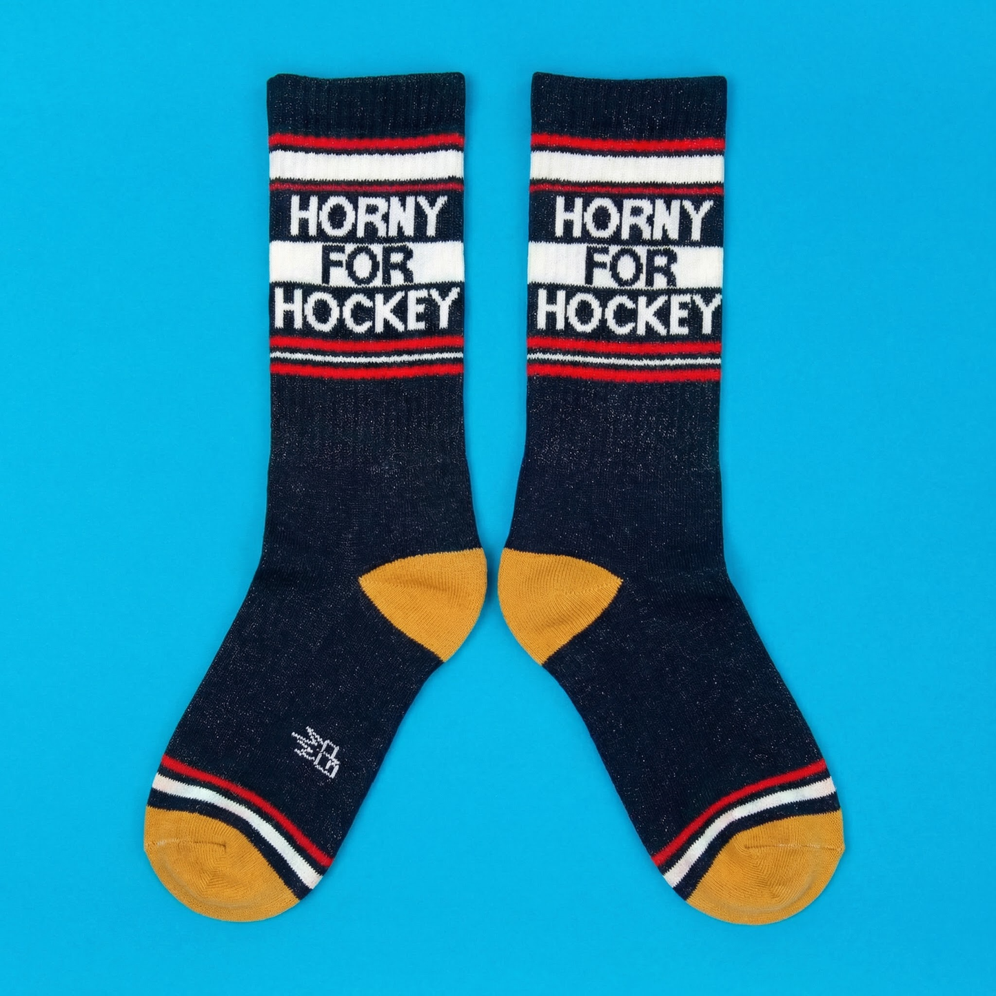 Horny For Hockey Retro Crew Socks