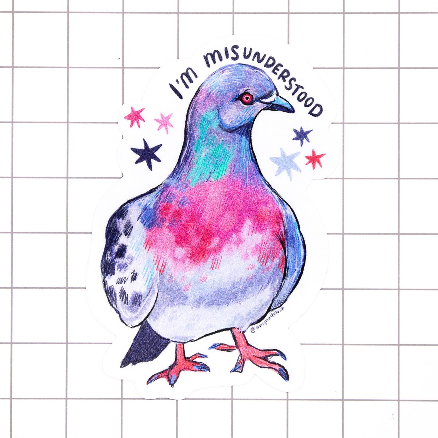 Misunderstood Pigeon Sticker