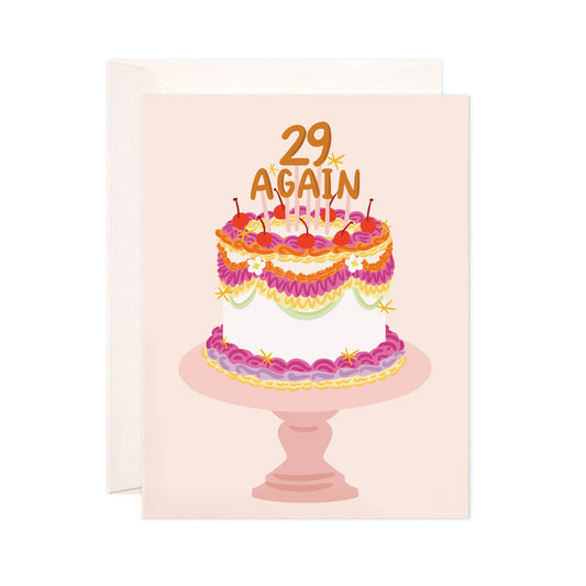 29 Again Cake Greeting Card