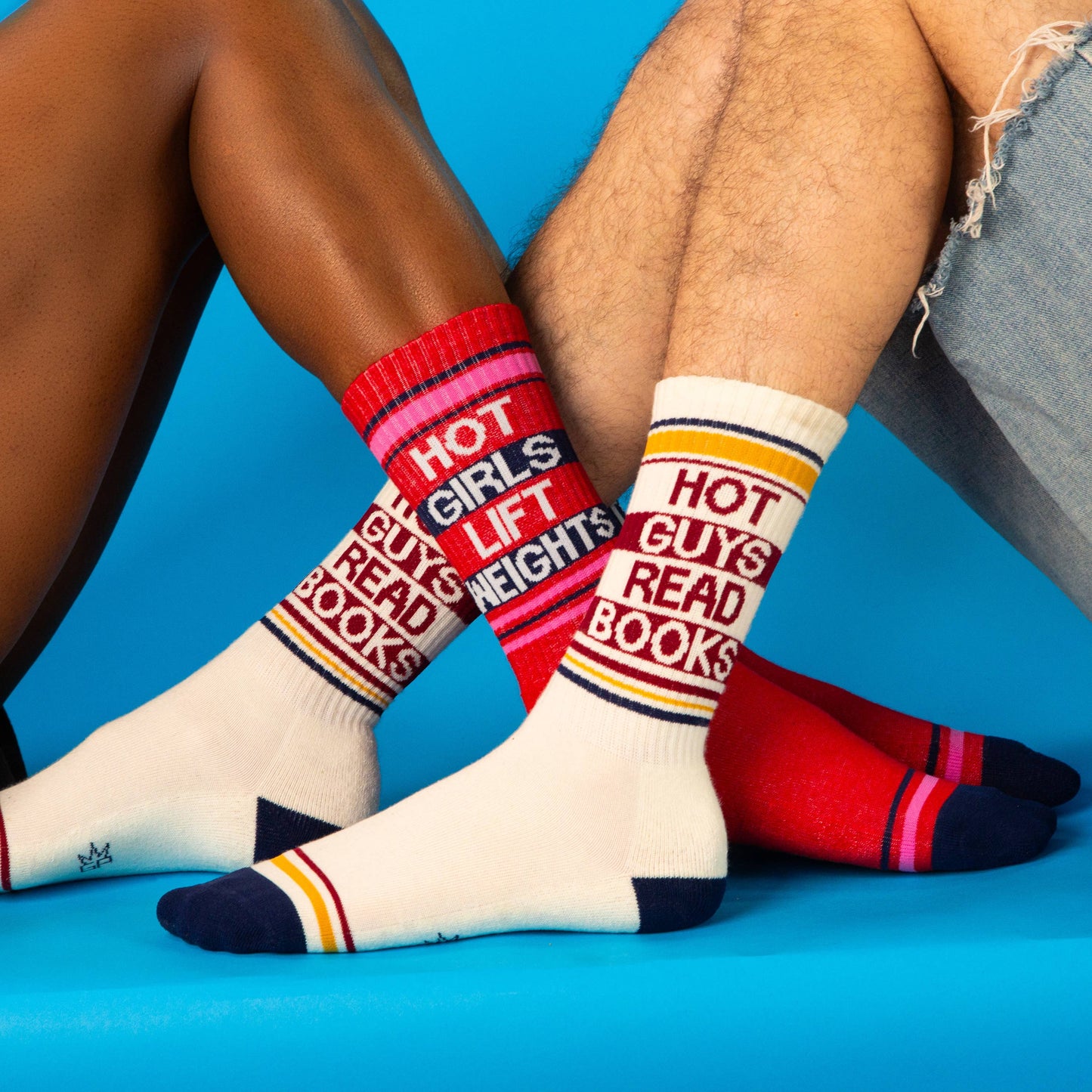 Hot Girls Lift Weights Retro Crew Socks