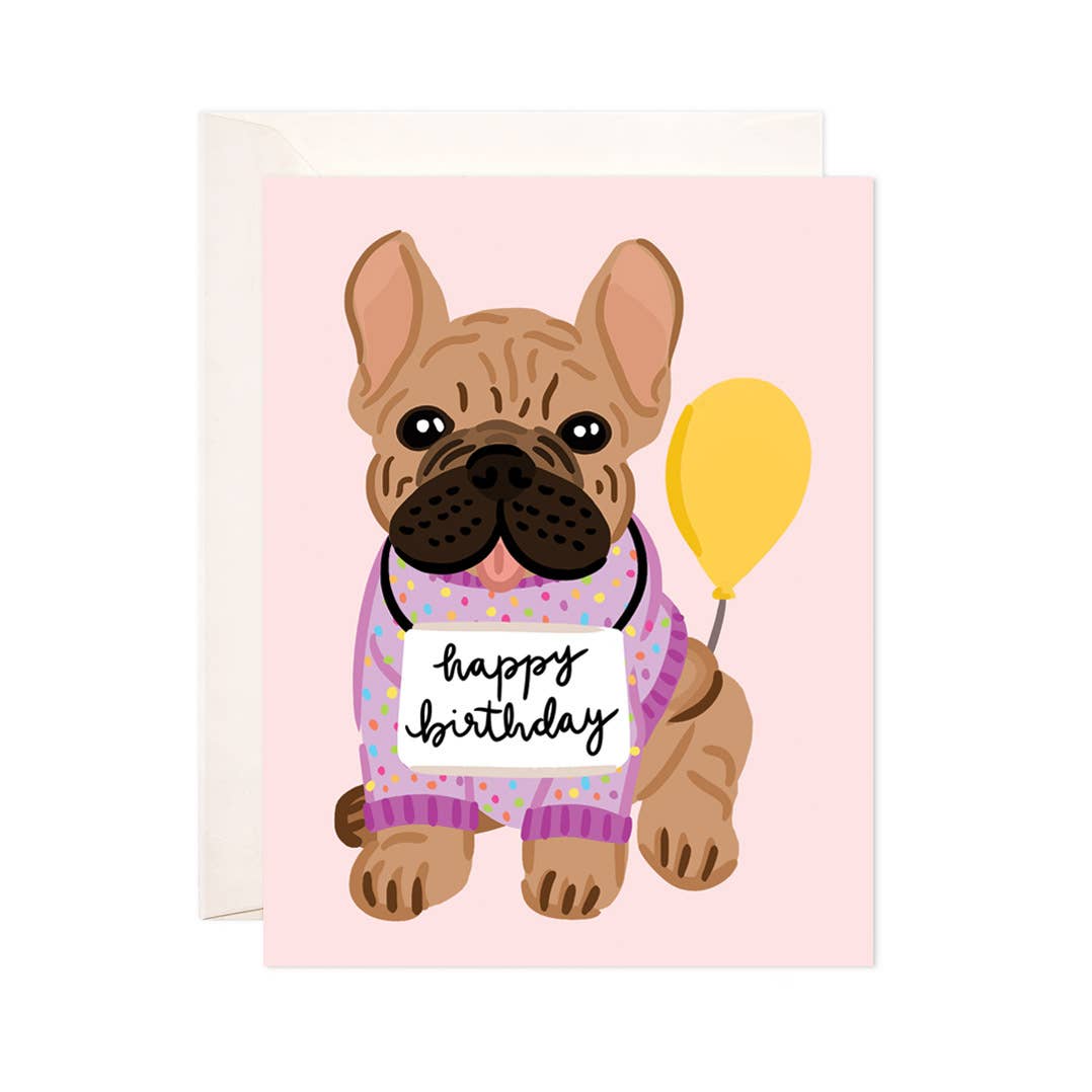 Frenchie Birthday Card