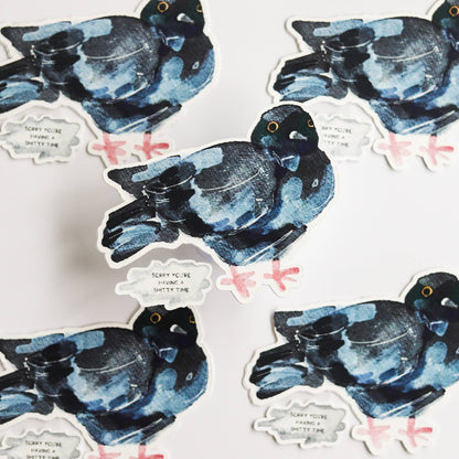 Shitty Time Pigeon Card