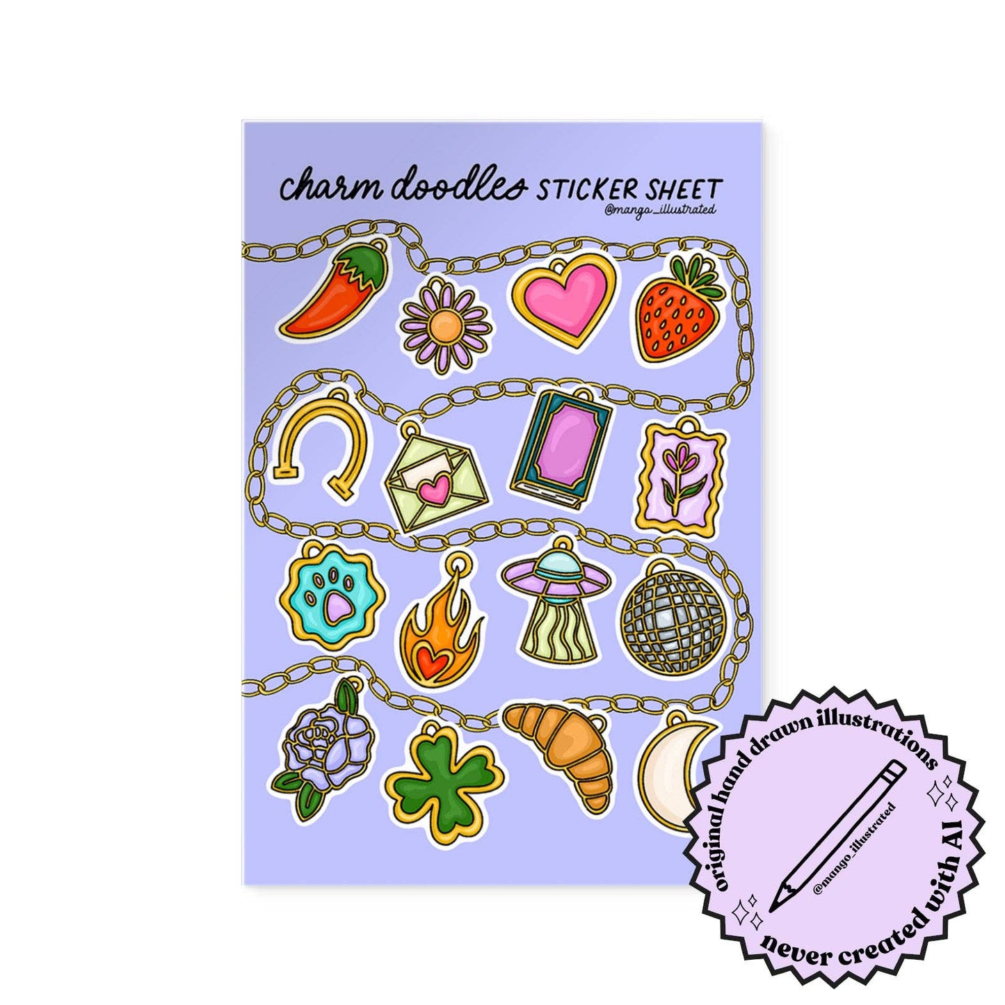 Charm Doodles Sticker Sheet