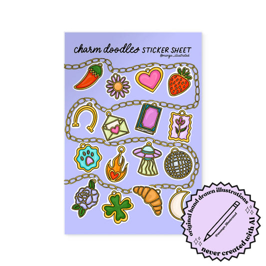 Charm Doodles Sticker Sheet