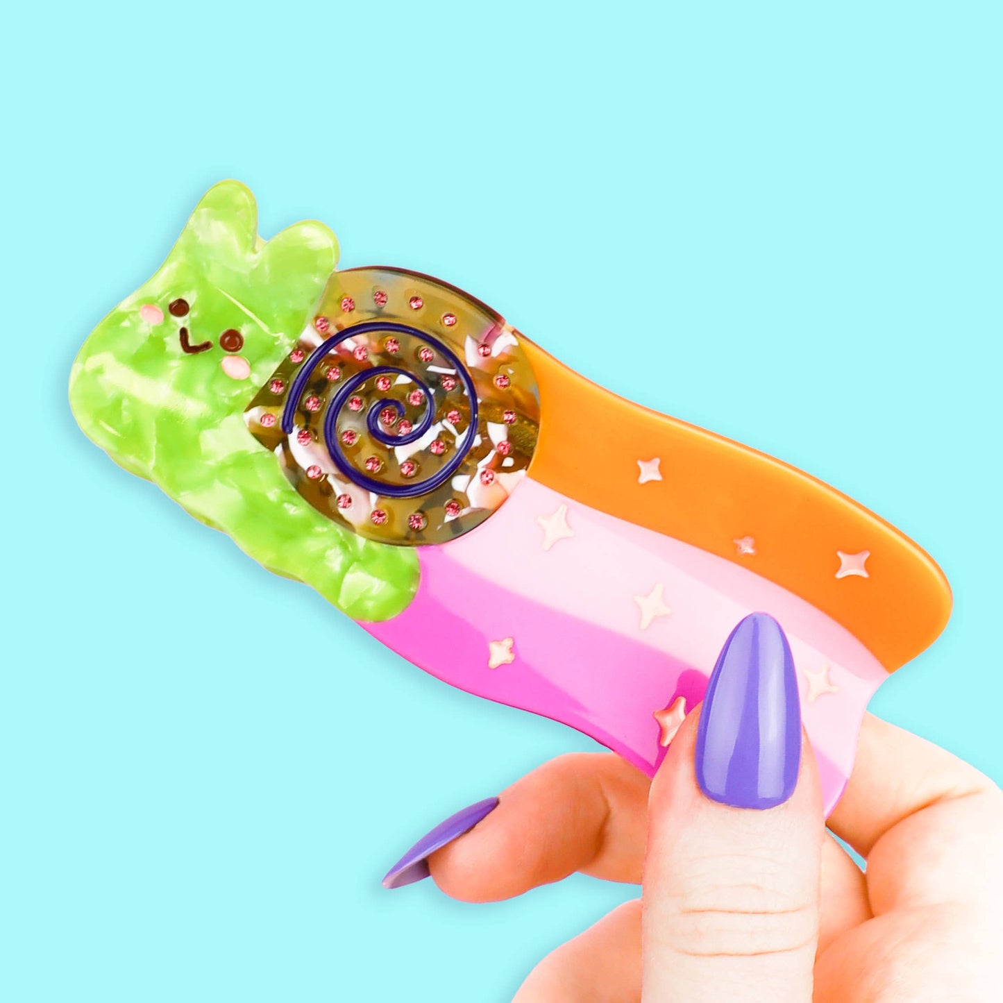 Rainbow Snail Hair Claw