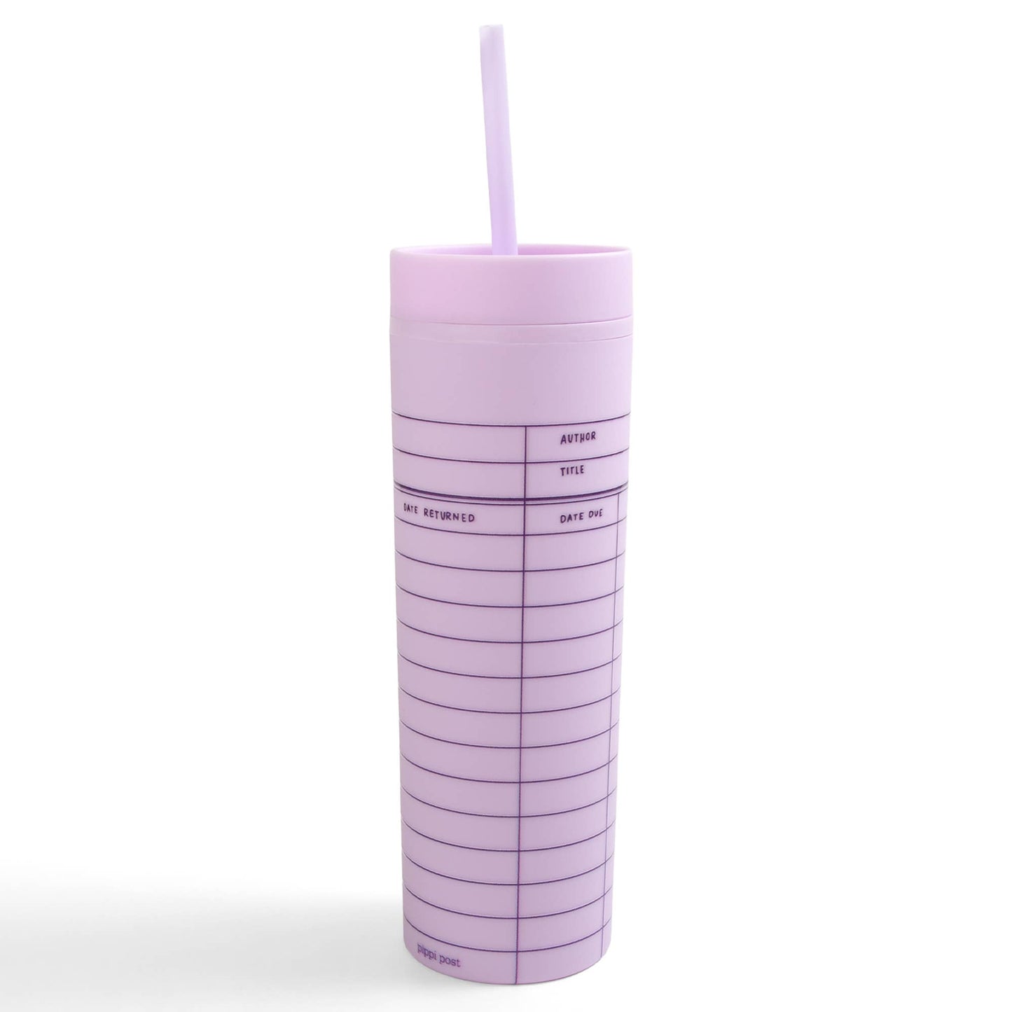 Lilac Library Card 16oz Tumbler