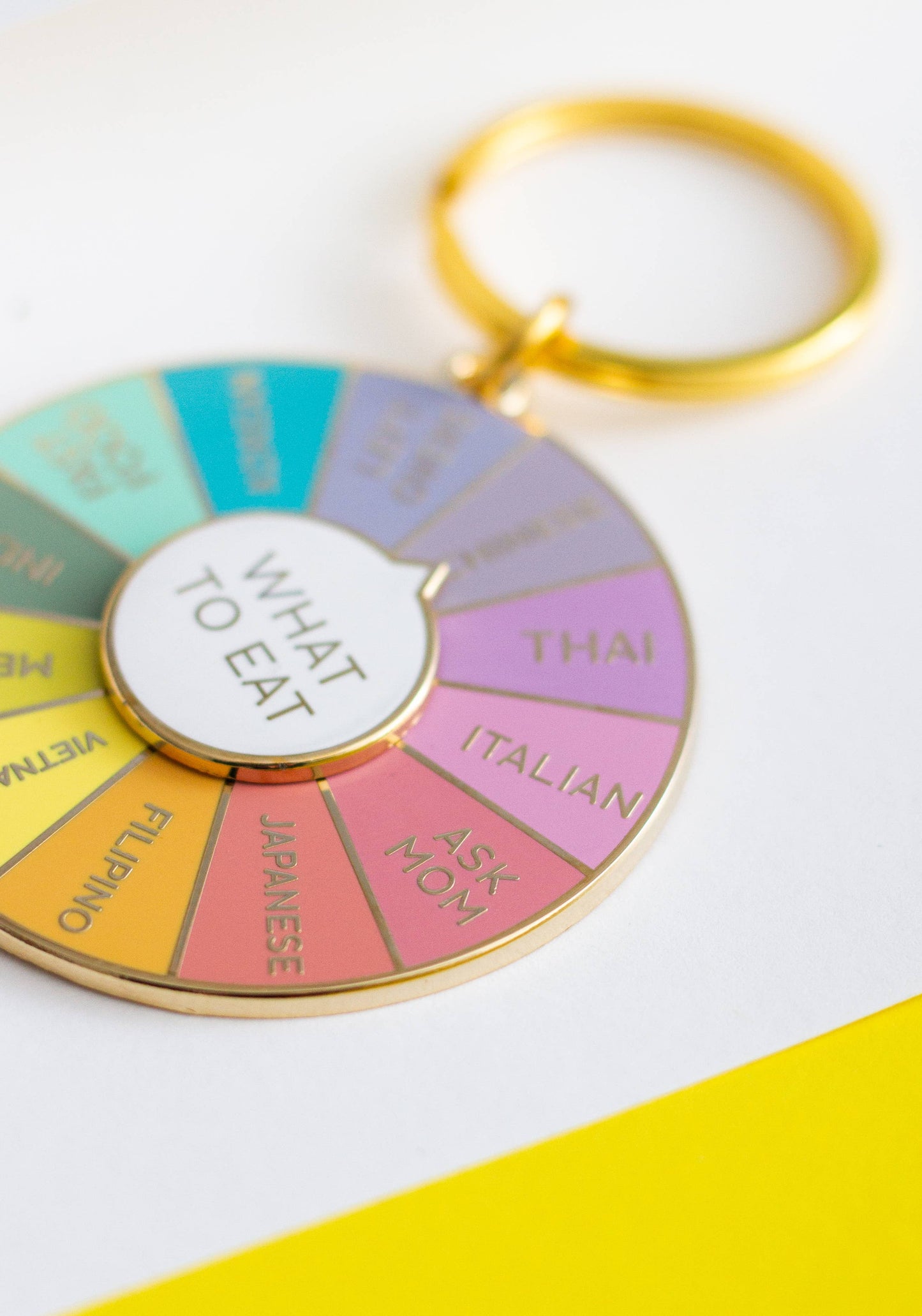 What to Eat Spinner Keychain