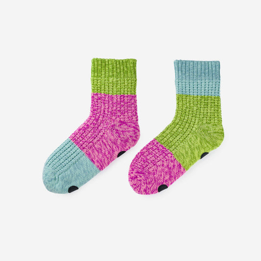 Fleece-Lined Waffle Knit House Socks