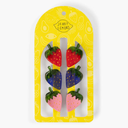 Strawberry Patch Mini Claw Clip Set