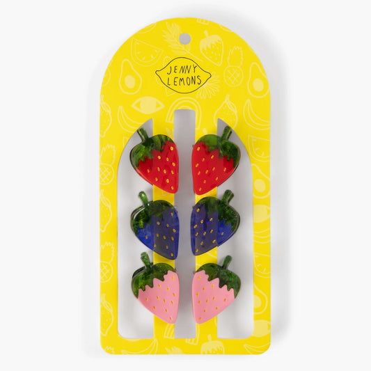 Strawberry Patch Mini Claw Clip Set