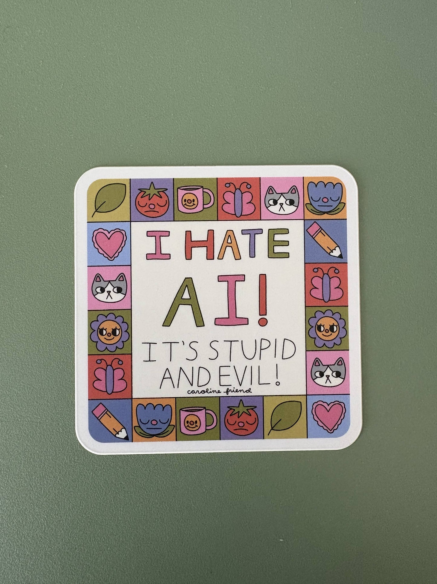 I Hate AI Sticker