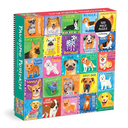 Pawsome Portraits 500 Piece Dog Puzzle