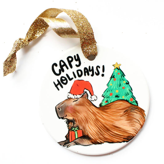 Capybara Holiday Ornament