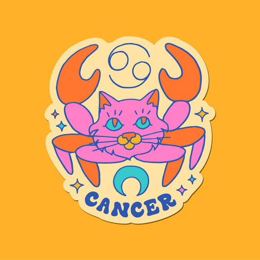 Astrology Cat Sticker: Cancer