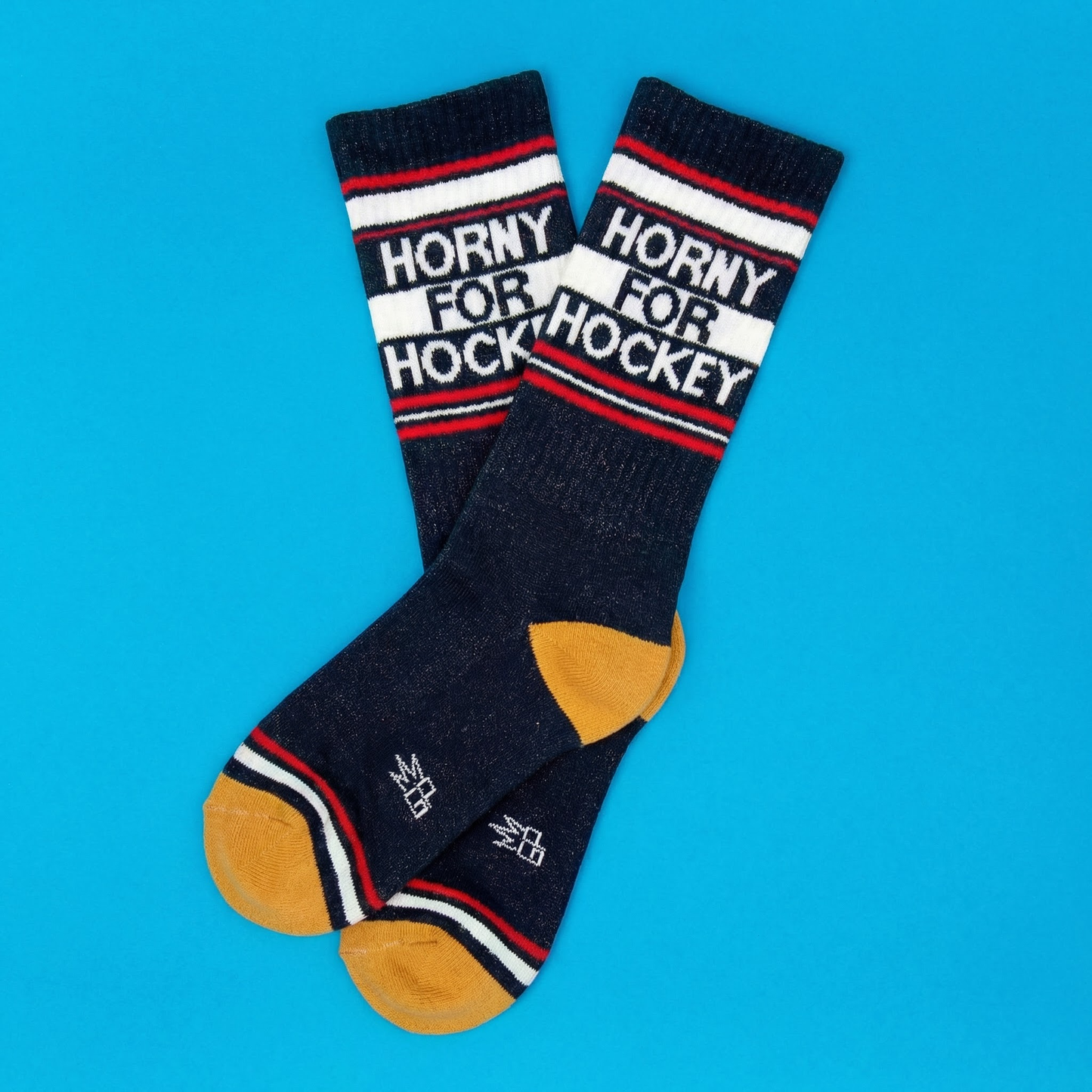 Horny For Hockey Retro Crew Socks