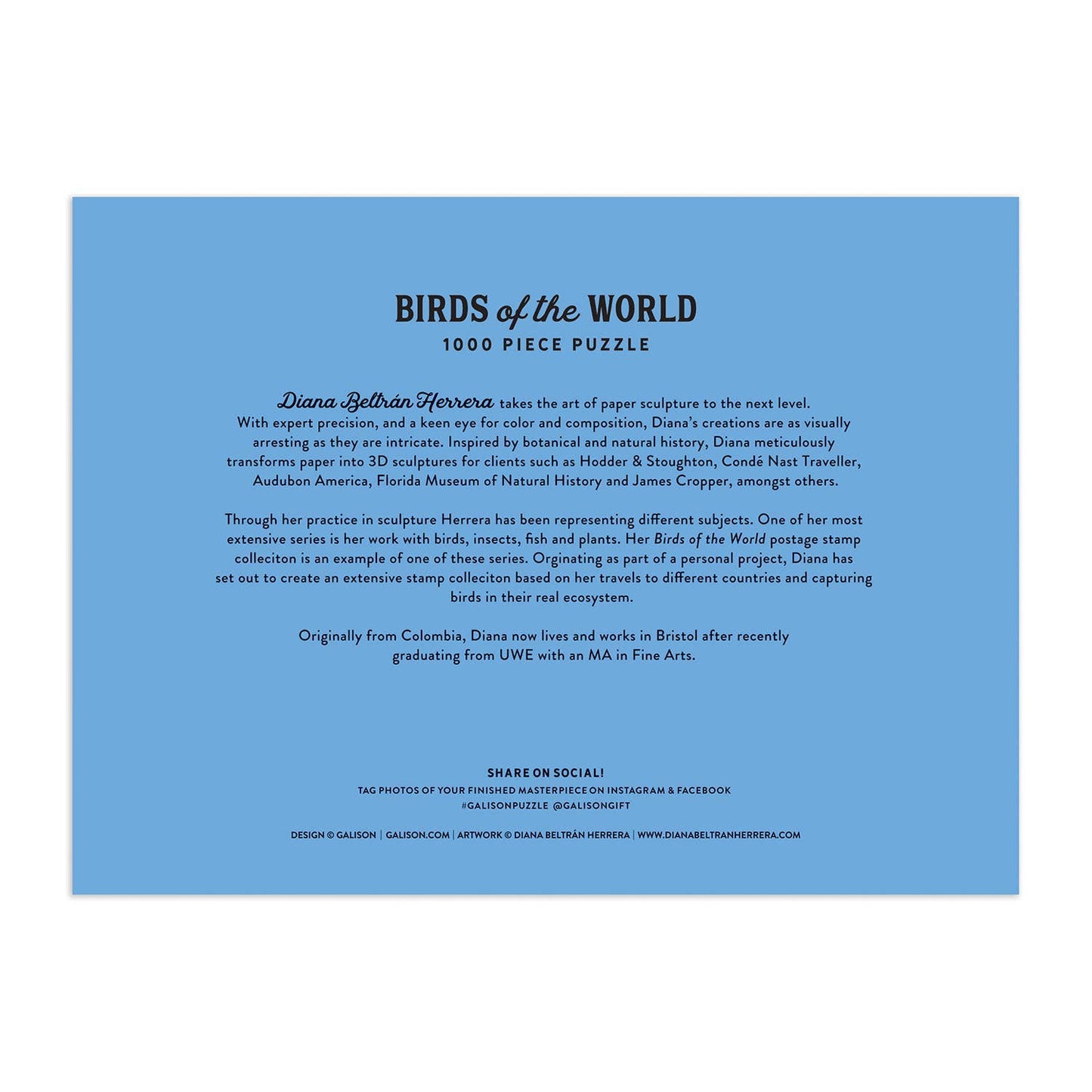 Birds of the World 1000 Piece Puzzle