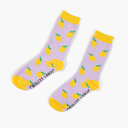 Lavender Lemon Crew Socks