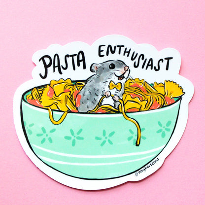 Pasta Enthusiast Mouse Sticker