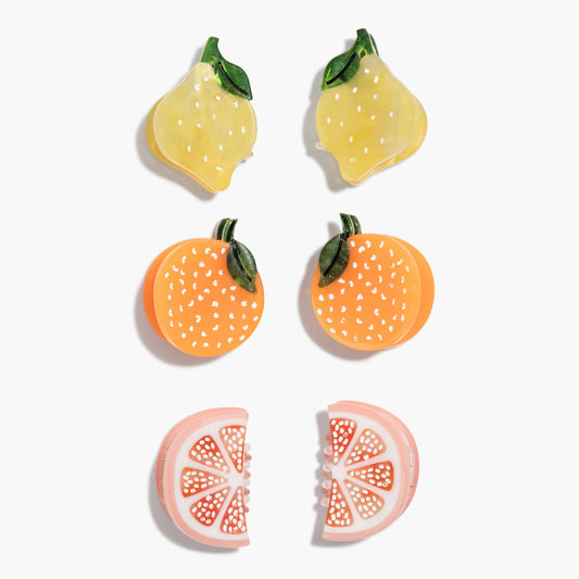 Sunshine Citrus Mini Claw Clip Set