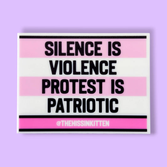 SILENCE IS VIOLENCE PROTEST IS PATRIOTIC Letter Board Magnet