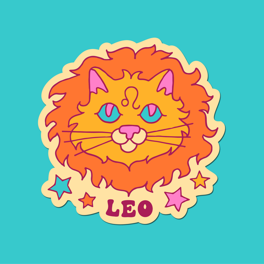 Astrology Cat Sticker: Leo