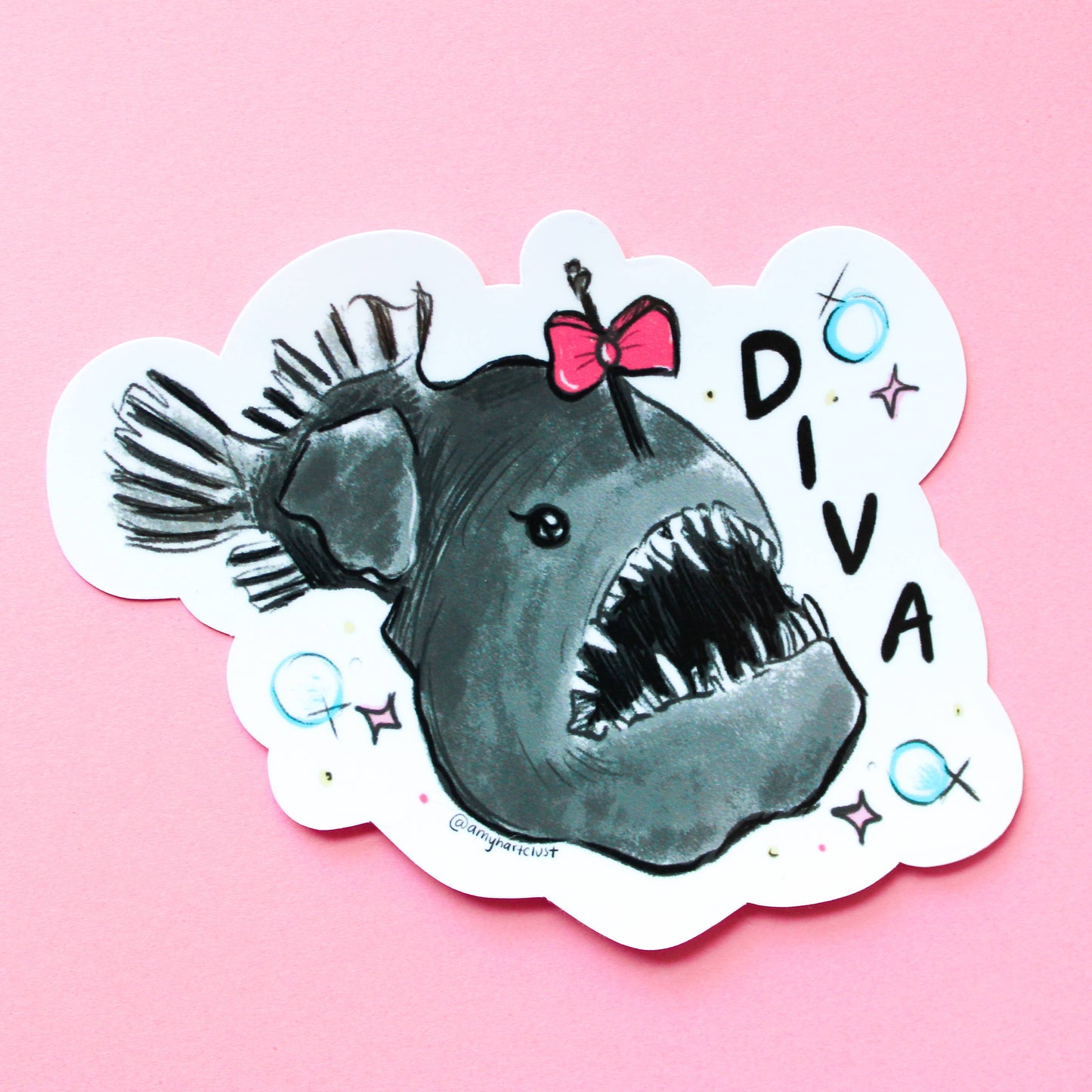 Anglerfish Diva Sticker