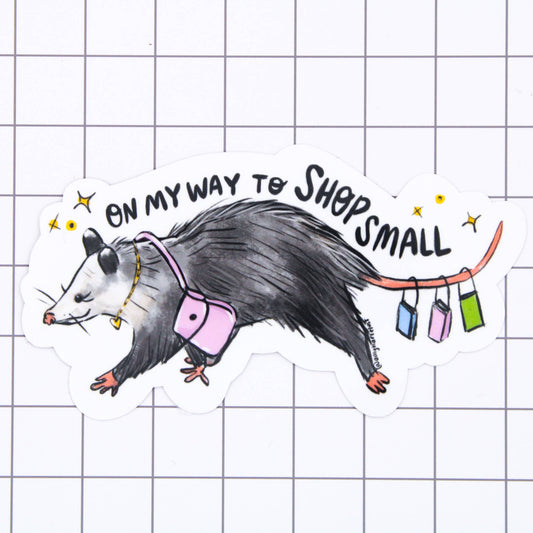 Shop Small Possum Sticker