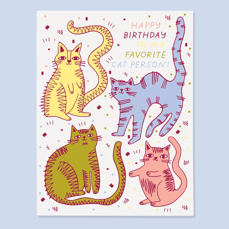Happy Birthday to My Favorite Cat Person Card