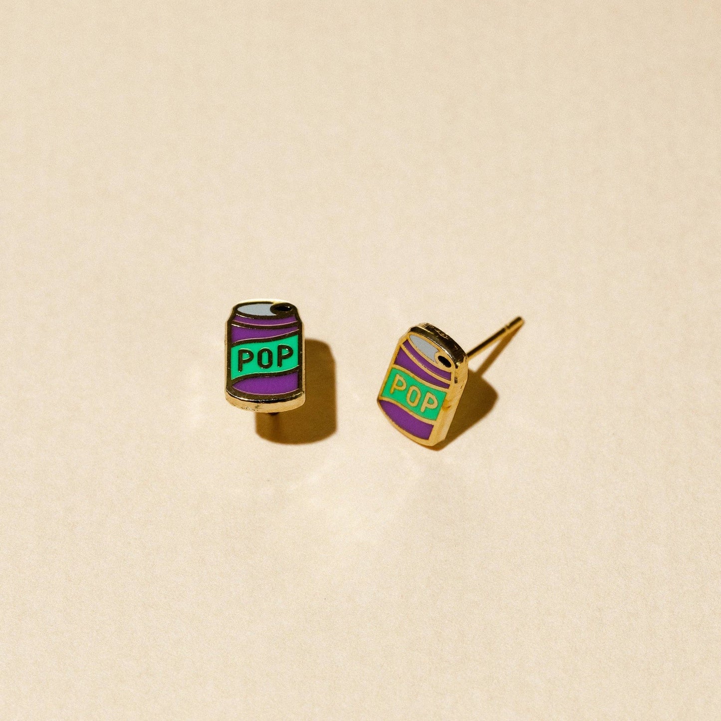 Soda Pop Can Stud Earrings